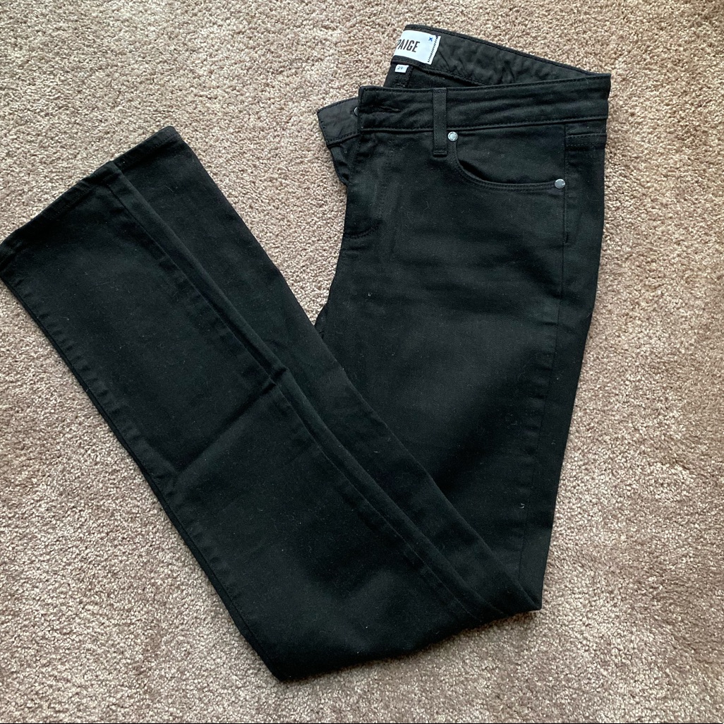 Paige Skyline Skinny Black Jeans. Size: 29